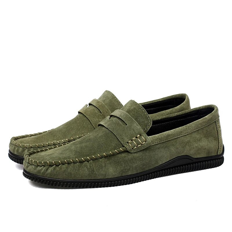 Vyriški batai 2024 m. ruduo Nauji aukščiausios klasės laisvalaikio žingsniai pupelių batai Minkštas padas Patogūs madingi odiniai batai