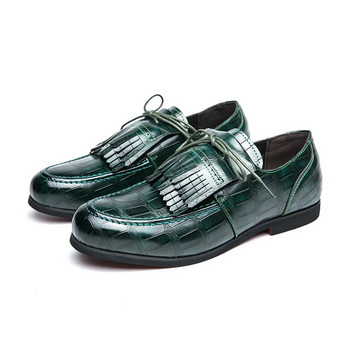 Νέα Loafers για άντρες Φούντες Κόκκινη σόλα στρογγυλή σόλα για άνοιξη φθινόπωρο ανδρικά παπούτσια νυφικό νυφικό νούμερο 38-48
