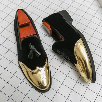 Designer Plus Size Meeste vabaaja nahast pidu Brogue Ametlik lapitöö Äri bankett Loafers Jalatsid Kleit Kingad meestele Lamedad