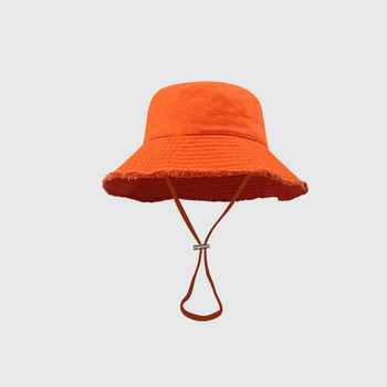 Висококачествена памучна рибарска шапка Панама Шапка за мъже Дамска модна плътна сгъваема шапка с кофа Унисекс слънцезащитна плажна шапка Dropship