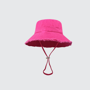 Висококачествена памучна рибарска шапка Панама Шапка за мъже Дамска модна плътна сгъваема шапка с кофа Унисекс слънцезащитна плажна шапка Dropship