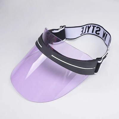 Ženska modna slova Sportski suncobran Putna krema za sunčanje Vozačka bejzbol kapa Ženska prozirna PVC plastična prazna kapa za sunčanje