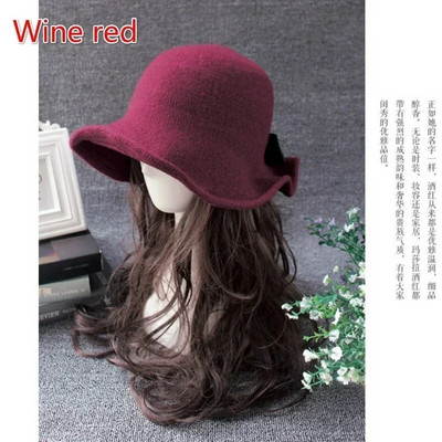 Őszi Téli Fedoras Női Kalap Elegáns Vintage Bowknot Gyapjú Női Kalap Kupola Filc Esküvői Templom Jazzsapka Női Bow Bowler