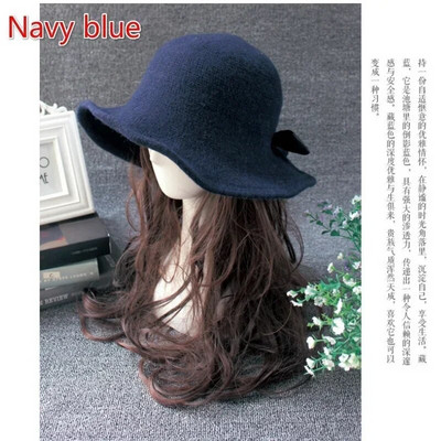 Őszi Téli Fedoras Női Kalap Elegáns Vintage Bowknot Gyapjú Női Kalap Kupola Filc Esküvői Templom Jazzsapka Női Bow Bowler