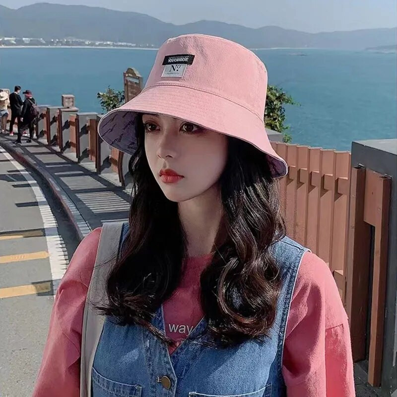 Ženske ljetne dvostrane nosive šešire sa širokim obodom za vanjske prilike, s ravnim vrhom, panamske ribarske kape, ženske putničke šešire s šiltom za plažu