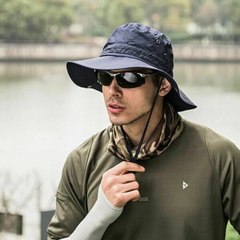 Καμουφλάζ Tactical Cap Outdoor Casual Ανδρικό καπέλο Panama Bucket Κυνήγι Πεζοπορία Ψάρεμα Καπέλο αναρρίχησης Αντιηλιακή προστασία υψηλής ποιότητας