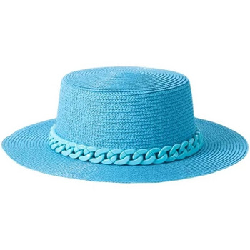 Дамска лятна шапка зелена жълта лилава сламена шапка широкопола сламена шапка корейска версия модна мрежа червена верига плажна слънчева шапка прилив