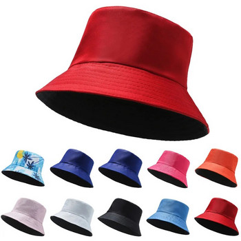 Мъжка, дамска, панама плажна шапка за риболов, унисекс шапка, черна едноцветна, двустранна, семпла боб хип-хоп шапка, шапка, шапка за слънце, шапки за слънце