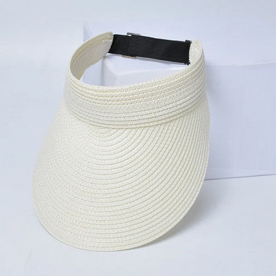 Proljeće i ljeto, ženski slamnati šešir s otvorenim suncobranom, modni prazni šešir s pačjim jezikom, kapa s velikim obodom G37