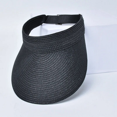 Proljeće i ljeto, ženski slamnati šešir s otvorenim suncobranom, modni prazni šešir s pačjim jezikom, kapa s velikim obodom G37