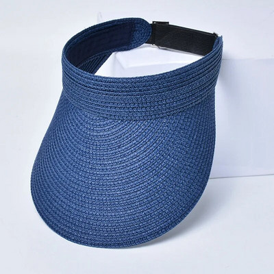 Proljeće i ljeto, ženski slamnati šešir s otvorenim suncobranom, modni prazni šešir s pačjim jezikom, kapa s velikim obodom G37