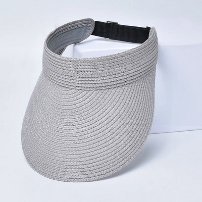 Proljeće i ljeto, ženski slamnati šešir s otvorenim suncobranom, modni prazni šešir s pačjim jezikom, kapa s velikim obodom G37