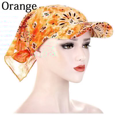 Turban pălărie pentru femei de vară Bandana imprimată cu boruri pălărie de soare eșarfă pentru cap pătrat prosop șapcă de baseball ocazional modă pălărie reglabilă