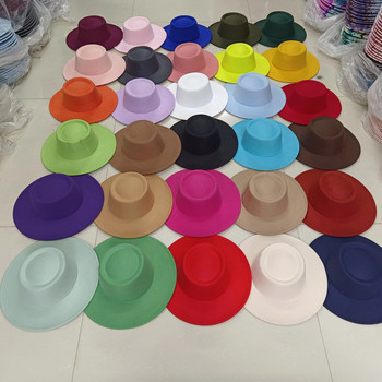 Sombrero Raised Top Fedora Hat 2023 Νέο ευρωπαϊκό και αμερικανικό Fedora Hat Jazz Hat Ανδρικό Στρογγυλό Καπέλο Νέο χονδρικό Sombrero