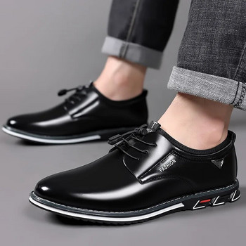 Мъжки бизнес обувки Slip on Party Мъжки обувки Обувки за рокля с връзки Оксфорд кожени обувки Удобни луксозни мъжки обувки Големи размери 52
