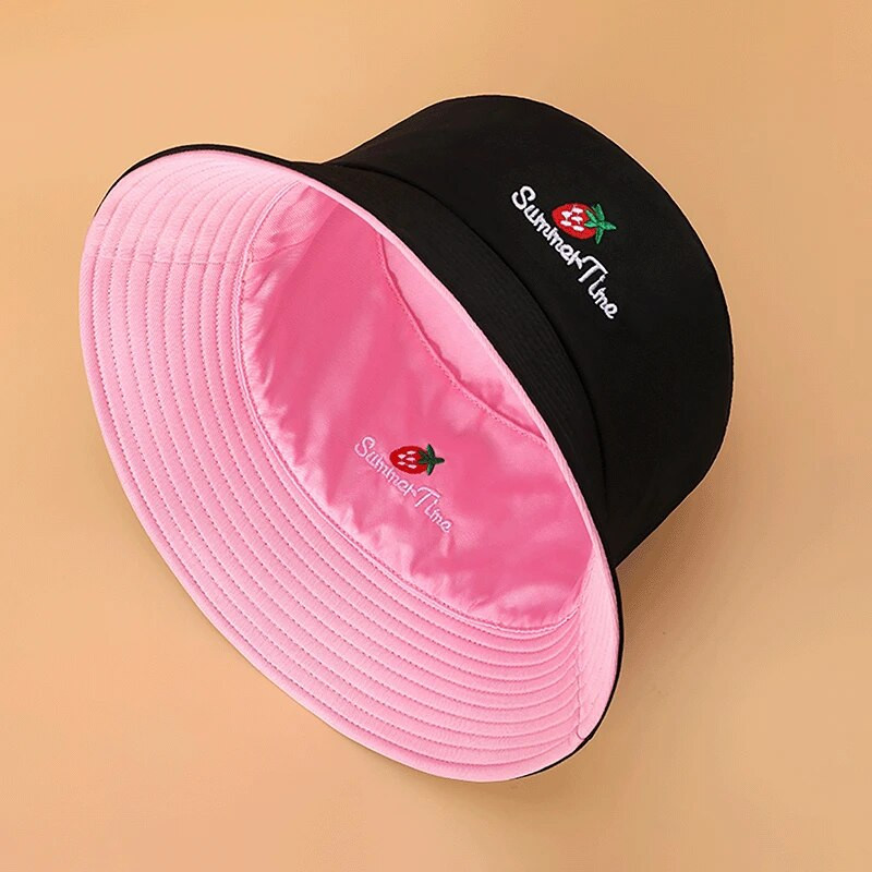 QBHAT dvostrani šešir s izvezenim slovom, ženski, muški, šešir za zaštitu od sunca, ljetna panama, sklopiva ribička kapa, ležerna Gorras