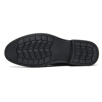 Обувки с пискюли Мъжки броги Големи размери Официални обувки с остри пръсти Slip on Oxfords Парти мъжки обувки Офис Ежедневни бизнес обувки
