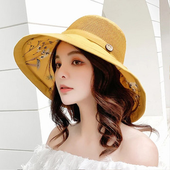 K116 Γυναικείο καπέλο με κάδο Panama Fashion Sun Visor Αναπνεύσιμο Καπέλο προστασίας Fisherman Καπέλο καλοκαιρινά καπέλα παραλίας Καπέλα ηλίου αναπνέει