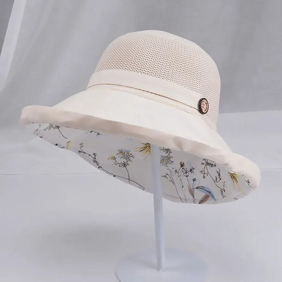 K116 Дамска шапка-кофа Панама Модна козирка за слънце Дишаща шапка за рибарска защита Летни шапки Плажни шапки за слънце Дишаща