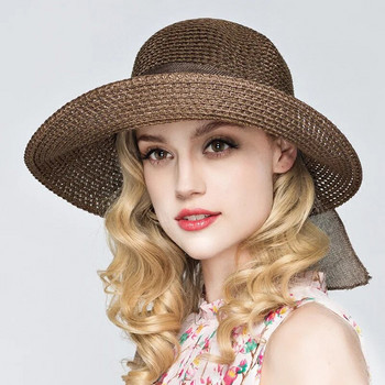 2019 Summer Bow Ribbon Sun Hat Панама Дамска шапка Боне Плажни сламени шапки летни шапки за жени шляпа соломенная gorro mujer