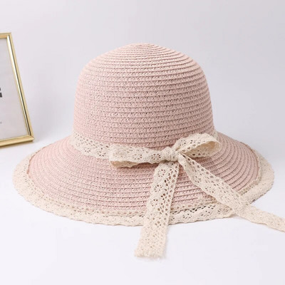 2019 Summer Bow Ribbon Sun Hat Panama Γυναικείο καπέλο Bonnet Καπέλα παραλίας Ψάθινα καπέλα καλοκαιρινά καπέλα για γυναίκες шляпа соломенная gorro mujer