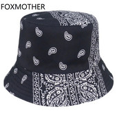 FOXMOTHER Nove ljetne crno-crvene paisley uzorke Ribarske ribarske kape Bucket šeširi Muški Ženski Bob Gorras Hip Hop Panama Casquette