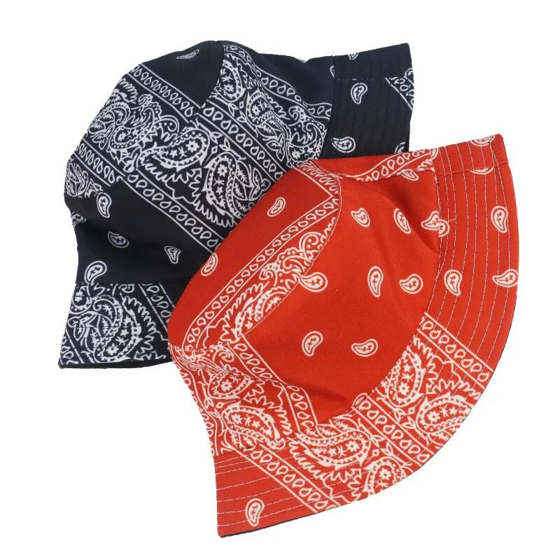 FOXMOTHER Nove ljetne crno-crvene paisley uzorke Ribarske ribarske kape Bucket šeširi Muški Ženski Bob Gorras Hip Hop Panama Casquette