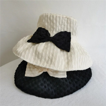 Нова дамска шапка за сенник Four Seasons, чадър на открито, голяма периферия, шапка за мивка, шапка за мивка, рибарска шапка, панамена шапка, модна шапка