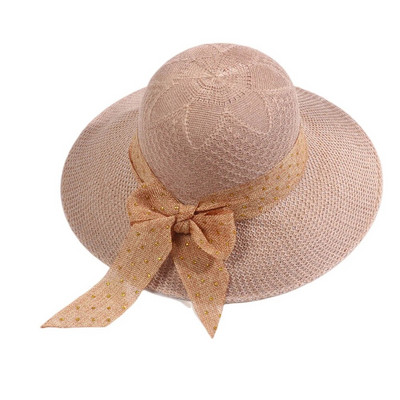 Nyári Bowknot szalag kültéri napozósapkák lányok széles karimájú szalmakalap női panama sapkák napvédő sapkák női napvédő sapkák új