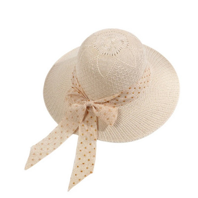 Nyári Bowknot szalag kültéri napozósapkák lányok széles karimájú szalmakalap női panama sapkák napvédő sapkák női napvédő sapkák új