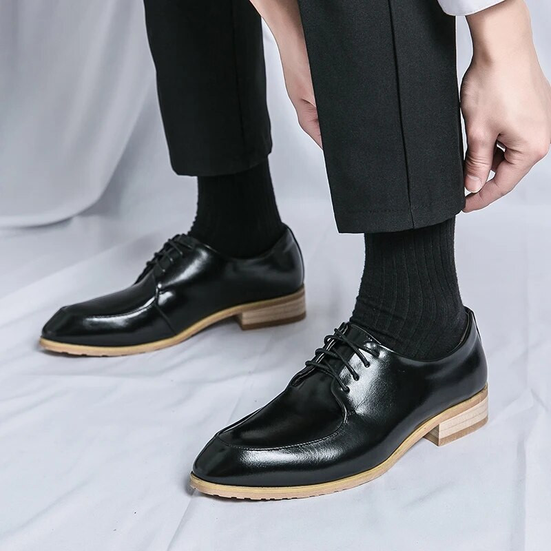 Svečane cipele na vezanje Oxfordice Moda Retro Elegantna uredska radna obuća za slobodno vrijeme Muške vjenčane kožne cipele Svečane cipele Bijele