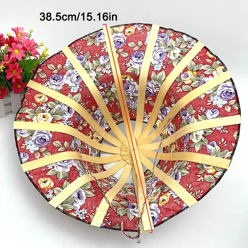 Ženski sklopivi šešir s lepezom Bambusova svila Sklopivi šešir širokog oboda Ljetni prijenosni šešir za putovanja Plaža Kapa za sunčanje Zaštita od sunca Nakit Poklon