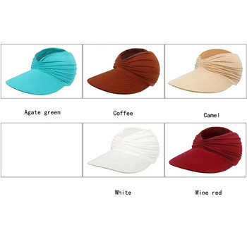 2023 Νέα Καπέλα ηλίου Big Visor Καλοκαιρινό καπέλο παραλίας για γυναίκες με προστασία UV εξωτερικού χώρου Κορυφαίο κενό αθλητικό καπέλο μπέιζμπολ