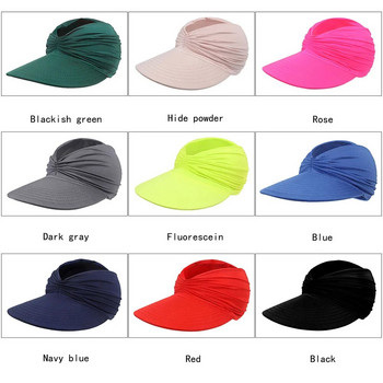 2023 Нова голяма козирка Слънчеви шапки Лятна плажна шапка за жени Горна част с UV защита Празна спортна бейзболна шапка