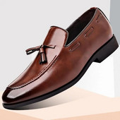 Muške poslovne kožne cipele, cipele za hodanje, nove modne prozračne ležerne mokasine, cipele od pu kože, crne muške cipele velike veličine