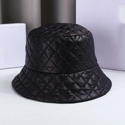 Új Fisherman sapka férfiaknak női őszi téli vastag kültéri meleg ultrakönnyű gyémánt rács divat vödör sapkák Panama kalap