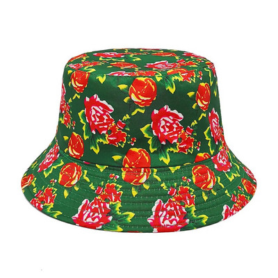 2024 Sjeveroistočni šešir s velikim cvjetnim uzorkom Proljetna i ljetna moda za muškarce i žene Dvostrani suncobran Ležerna panama bob kapa