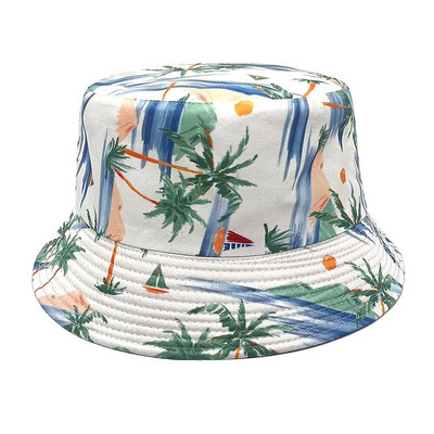 2024 Sjeveroistočni šešir s velikim cvjetnim uzorkom Proljetna i ljetna moda za muškarce i žene Dvostrani suncobran Ležerna panama bob kapa