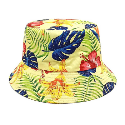 2024 Sjeveroistočni šešir s velikim cvjetnim uzorkom Proljetna i ljetna moda za muškarce i žene Dvostrani suncobran Ležerna panama bob kapa