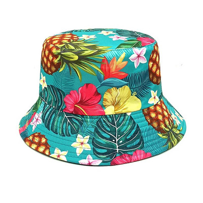 2024 Sjeveroistočni šešir s velikim cvjetnim uzorkom Proljetna i ljetna moda za muškarce i žene Dvostrani suncobran Ležerna panama bob kapa