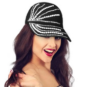 Madinga skrybėlė, dygliuota Kalnų krištolų kristalais, arklio uodegos kepurė Reguliuojama Bling beisbolo kepurė Madinga atvira viršūnėlė, sportinis skydelis nuo saulės moterims