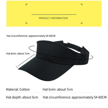 Дишащи слънчеви шапки Анти-UV плажна шапка Дамски регулируеми празни горни шапки с козирка Летни слънчеви шапки за мъже Голф Бягане Пътуване Спорт