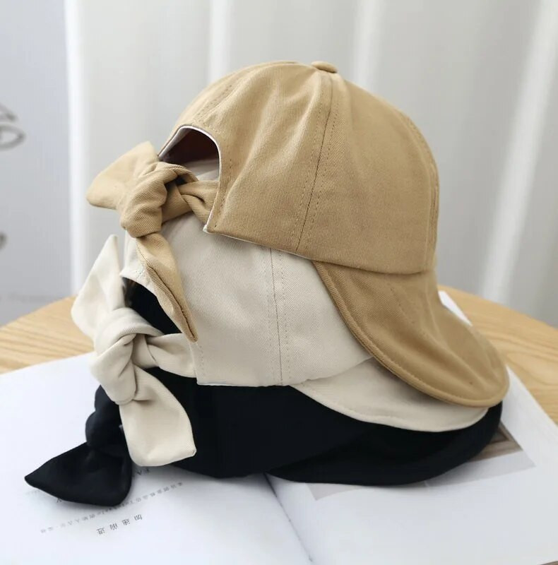 Ljeto Proljeće Ženski šešir s mašnicom Ležerna pamučna jednobojna panama kapa Štitnik za plažu na otvorenom Šeširi za sunčanje Ženska djevojka Ribarska kapa