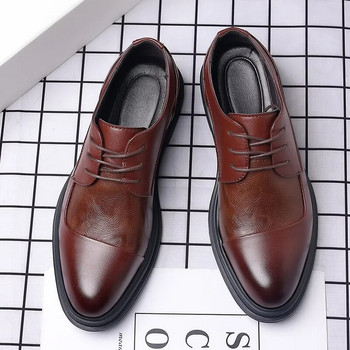 Най-новите италиански мъжки обувки Оксфорд, луксозни лачени сватбени обувки с остри рокли Класически дербита, голям размер 47 Zapatos Hombre