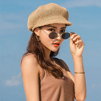 Άνοιξη και Καλοκαίρι Οκτάγωνο καπέλο ψάθινο καπέλο παραλίας πάπια γλώσσα ζωγράφου γυναικείο αντηλιακό λεπτό μπερέ 모자 gorras para mujer keпка
