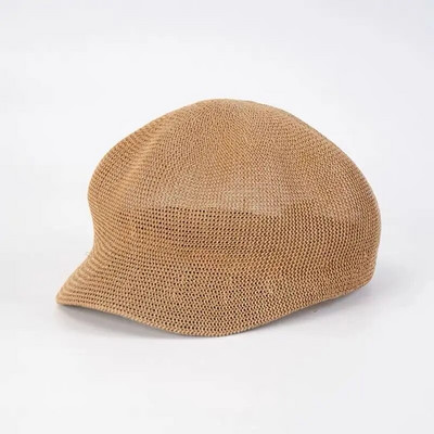 Proljeće i ljeto Osmerokutni šešir slamnati šešir šešir s pačjim jezikom za plažu slikarski šešir ženski suncobran tanka beretka 모자 gorras para mujer kepka