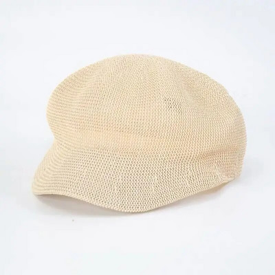 Proljeće i ljeto Osmerokutni šešir slamnati šešir šešir s pačjim jezikom za plažu slikarski šešir ženski suncobran tanka beretka 모자 gorras para mujer kepka