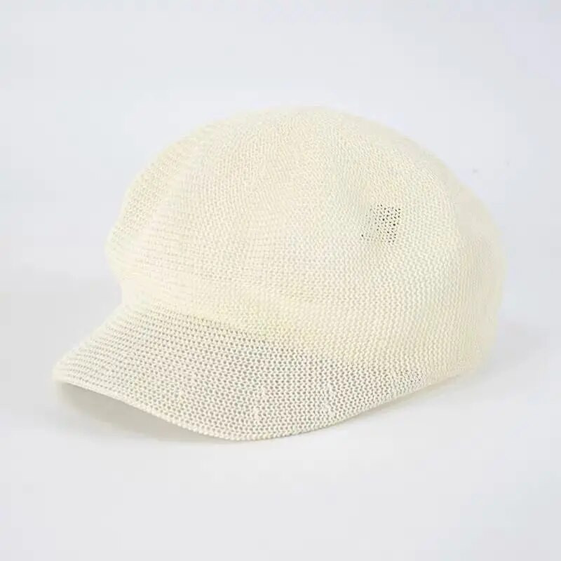 Proljeće i ljeto Osmerokutni šešir slamnati šešir šešir s pačjim jezikom za plažu slikarski šešir ženski suncobran tanka beretka 모자 gorras para mujer kepka