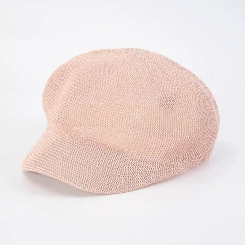 Proljeće i ljeto Osmerokutni šešir slamnati šešir šešir s pačjim jezikom za plažu slikarski šešir ženski suncobran tanka beretka 모자 gorras para mujer kepka