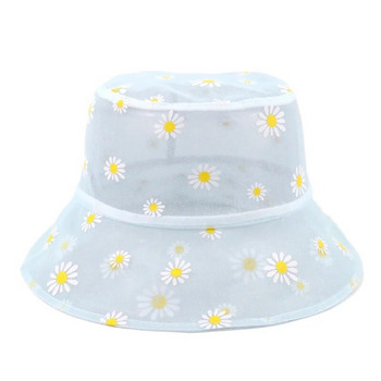 Шапка Daisy Bucket Прозрачна панама Дамска мрежеста дантела Цветя Плажни шапки за пътуване Мода Пролет Лято Слънчева шапка 2021 НОВО